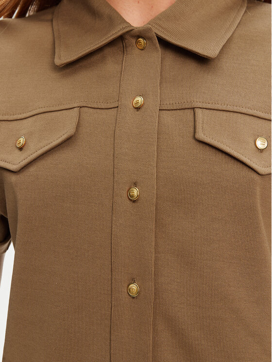 Tommy Hilfiger Tommy Hilfiger Košeľa Gold Button WW0WW44626 Hnedá Regular Fit