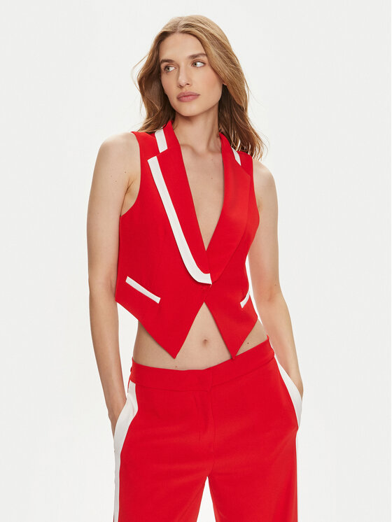 Maryley Gilet da completo 24EB214/04FI Rosso Regular Fit, taglia : M