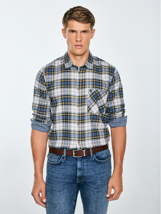 BIG STAR BIG STAR Koszula KONER Niebieski Basic Fit
