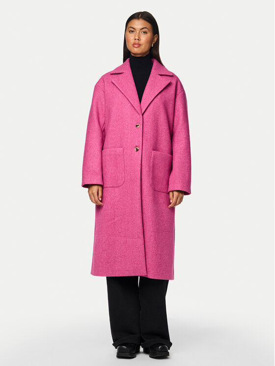 Pieces Prechodný kabát Jili 17141583 Ružová Regular Fit