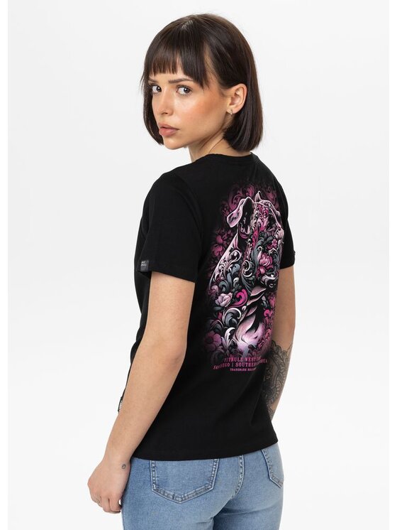 PITBULL PITBULL T-Shirt Koszulka damska TATTOO M Czarny Regular Fit