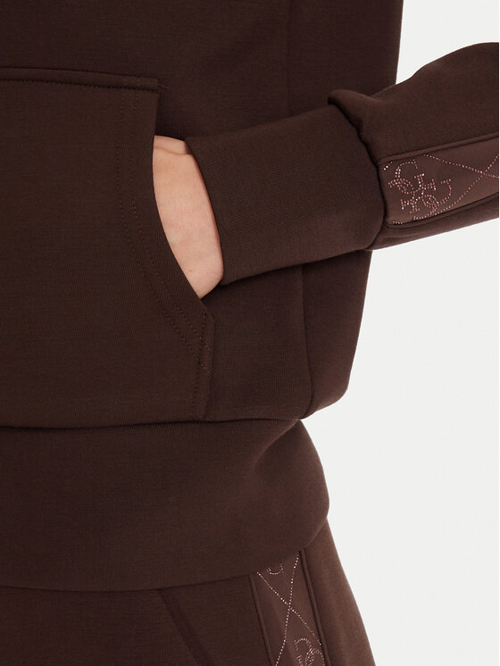 Guess Guess Majica dugih rukava W5YQ05 KBYE2 Smeđa Regular Fit