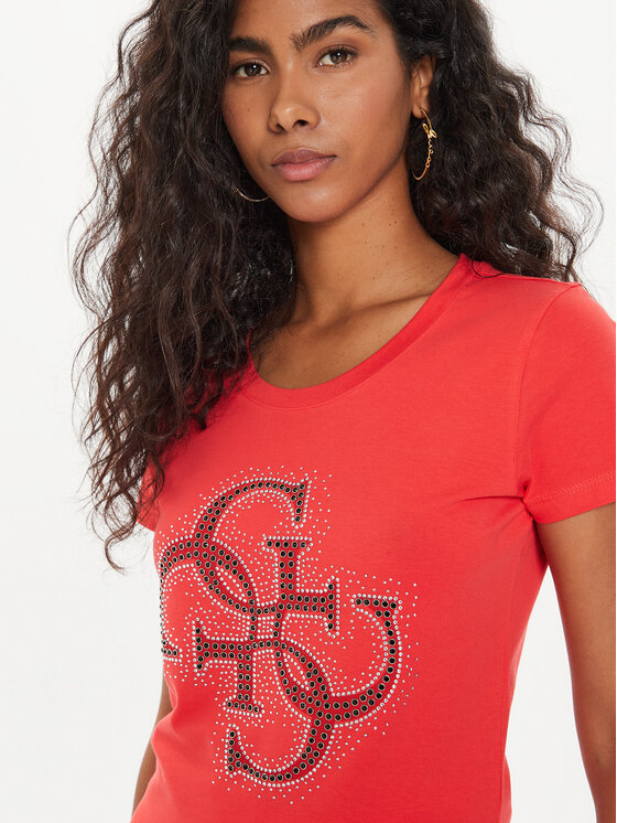 Guess Guess Tricou W4YI37 J1314 Roșu Regular Fit