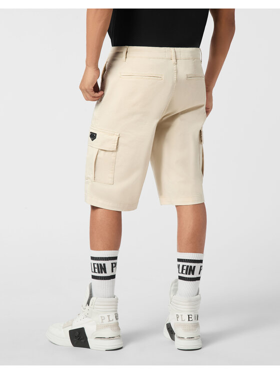 PHILIPP PLEIN PHILIPP PLEIN Szorty materiałowe 27863 Beżowy Regular Fit