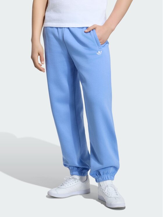 adidas adidas Spodnie materiałowe 168911 Niebieski jasny Oversize