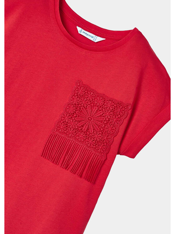 Mayoral Mayoral T-Shirt 3087 Czerwony Regular Fit