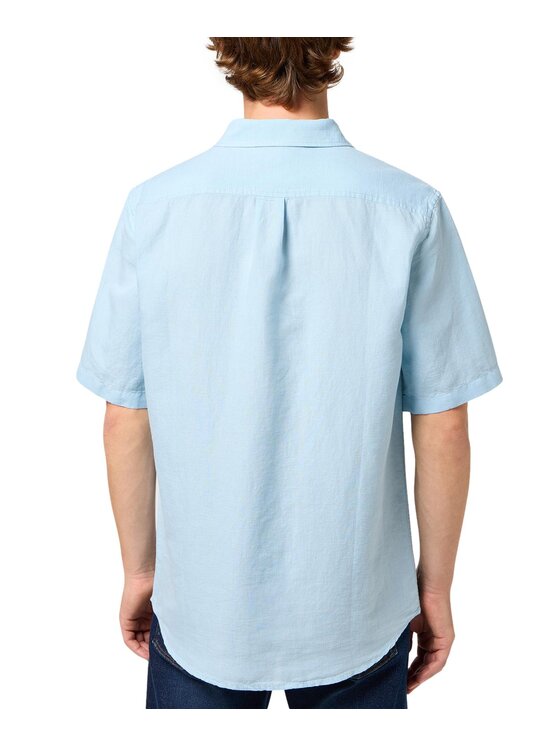 Wrangler Wrangler Camicia 112352188 Celeste Regular Fit