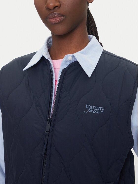 Tommy Jeans Tommy Jeans Vestă Onion DW0DW21184 Bleumarin Regular Fit
