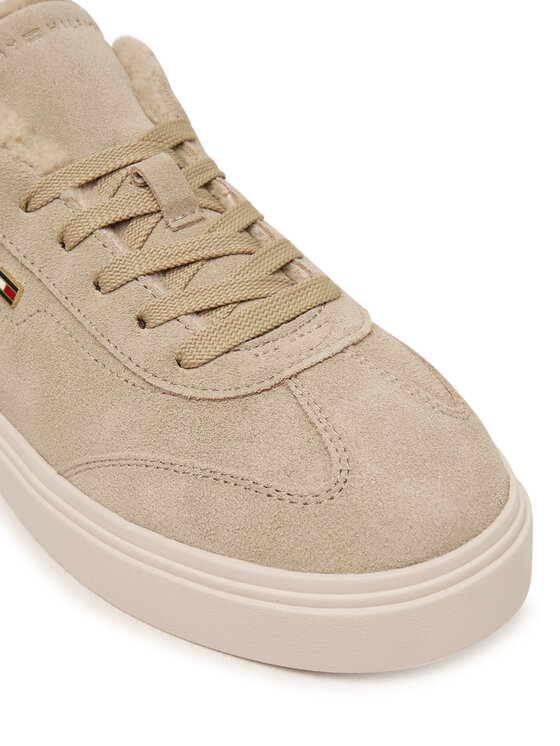 Tommy Hilfiger Tommy Hilfiger Laisvalaikio batai Th Chic Cupsole Wl FW0FW09597 Šviesiai smėlinė