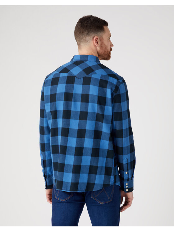 Wrangler Wrangler Koszula 5401019514796 Niebieski Regular Fit