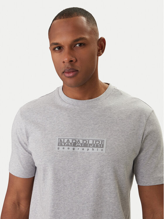 Napapijri Napapijri T-Shirt S-Box Logo NP0A4IFL Grau Regular Fit