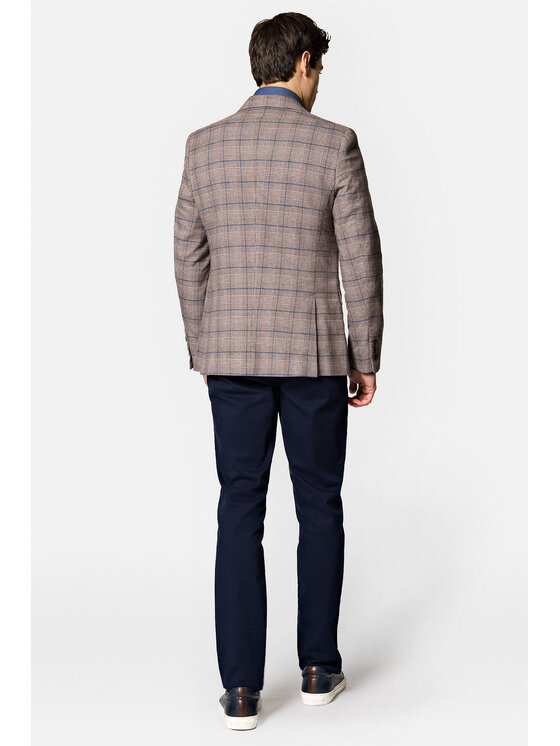 Lancerto Lancerto Marynarka Pafos MA131123000011 Brązowy Slim Fit