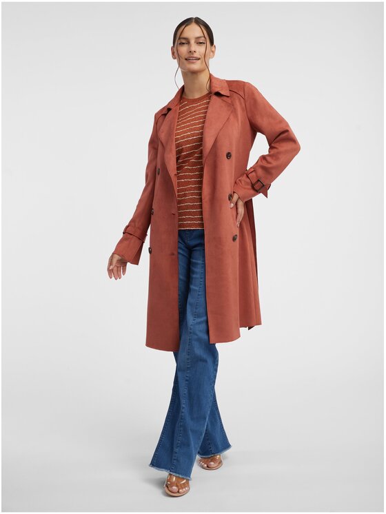 Orsay Orsay Trencz 841103753000__42 Brązowy Regular Fit