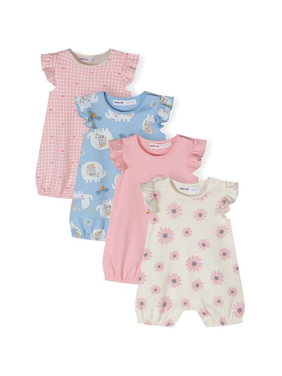 MINOTI MINOTI Pajac 24babypack8 Różowy Regular Fit