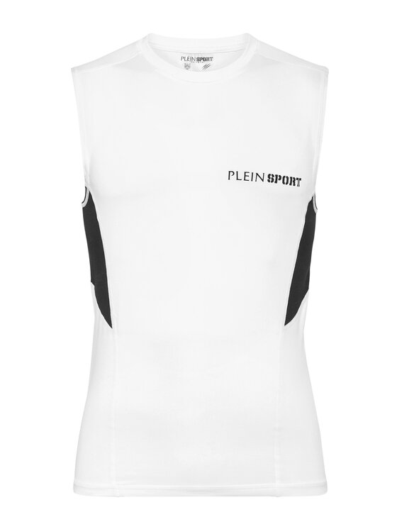 Plein Sport Plein Sport Tank top 23349 Biały Regular Fit