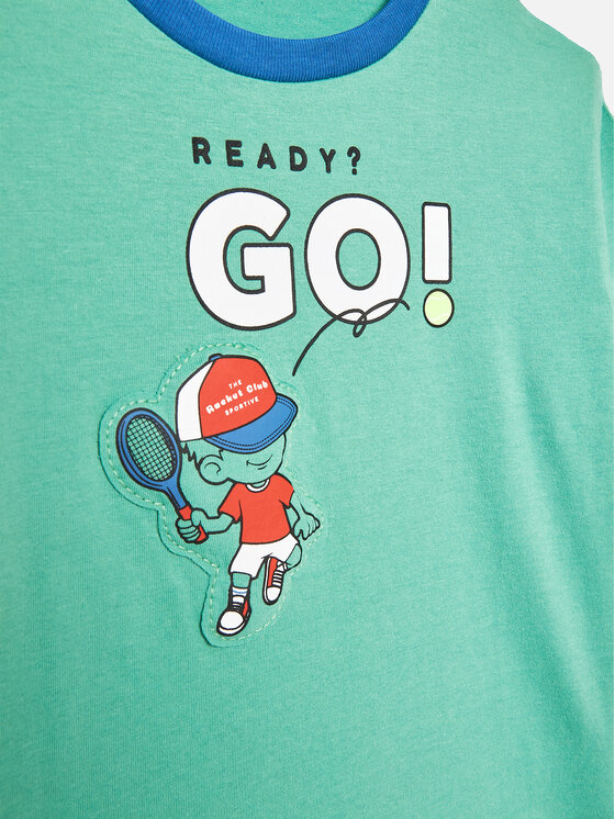 United Colors Of Benetton United Colors Of Benetton T-Shirt 3096G108L Zielony Regular Fit