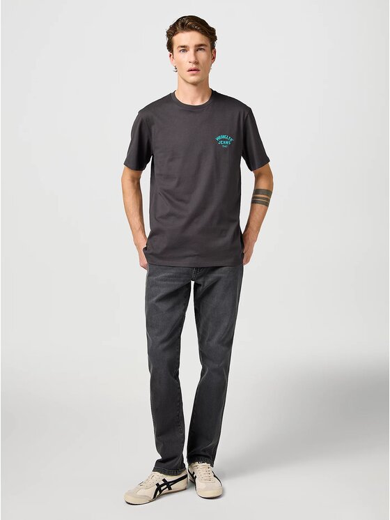 Wrangler Wrangler Jeansy TEXAS SLIM Czarny Regular Fit