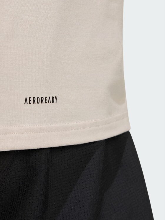 adidas adidas Koszulka techniczna 127287 Beżowy Slim Fit