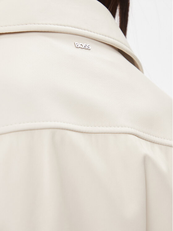 BOSS Boss Bikerjacke Sajina 50505622 Beige Slim Fit