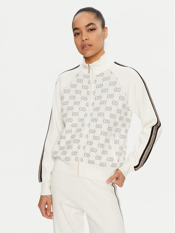 Liu Jo Sport Liu Jo Sport Kardiganas TF4224 MS63L Balta Regular Fit