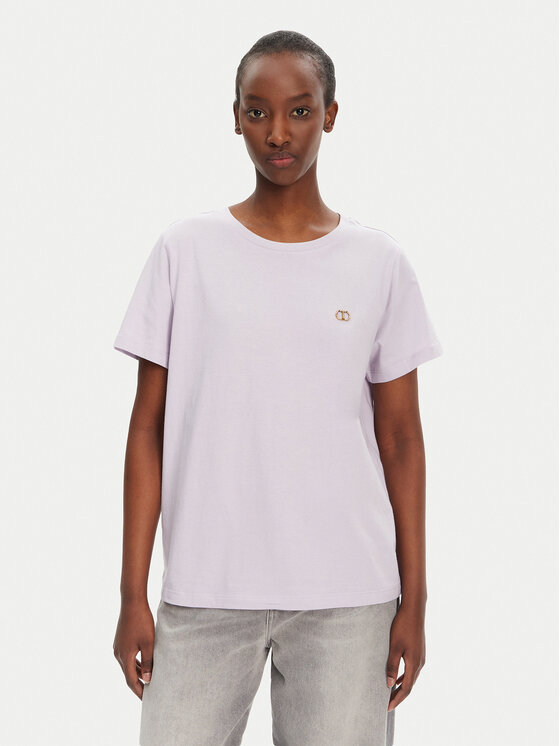 TWINSET TWINSET T-Shirt 251TT2040 Fialová Regular Fit