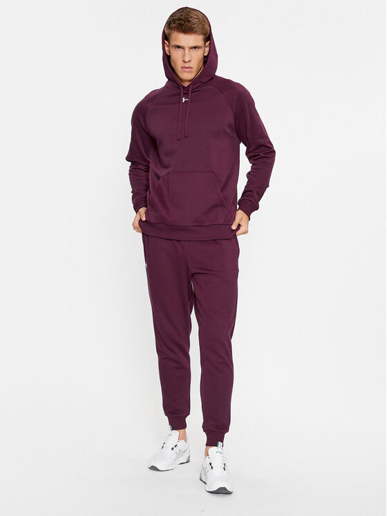 Under Armour Under Armour Majica dugih rukava Ua Rival Fleece Hoodie 1379757 Tamnocrvena Loose Fit