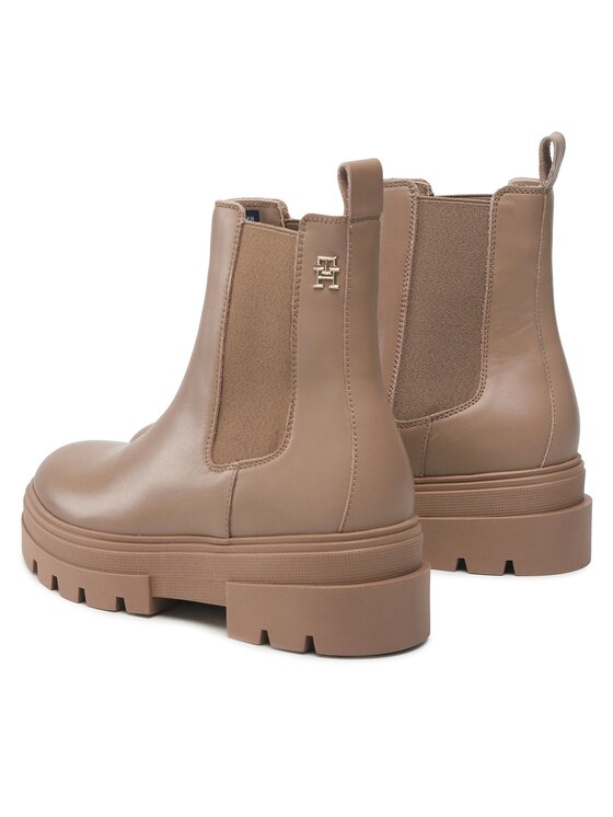 Tommy Hilfiger Tommy Hilfiger Боти тип челси Monochromatic Chelsea Boot FW0FW06899 Бежов