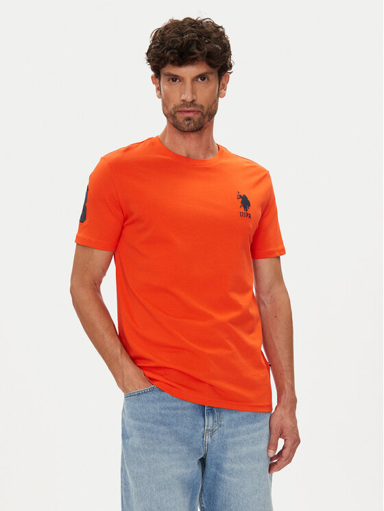 U.S. Polo Assn. U.S. Polo Assn. T-Shirt MUP3311 Pomarańczowy Slim Fit