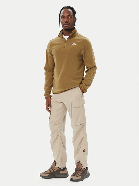 The North Face The North Face Fliso džemperis Glacier NF0A8D0Q Chaki Regular Fit