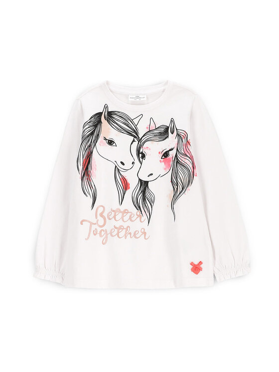 Coccodrillo Coccodrillo Bluse WC5143101NGK Weiß Regular Fit