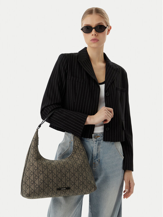Calvin Klein Geantă Emblem Jacquard LV04F3635G Kaki