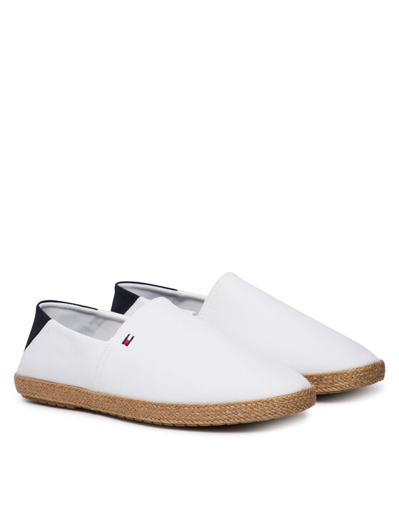 Tommy Hilfiger Tommy Hilfiger Espadrilky Core Hilfiger Espadrille Textile FM0FM05792 Biela