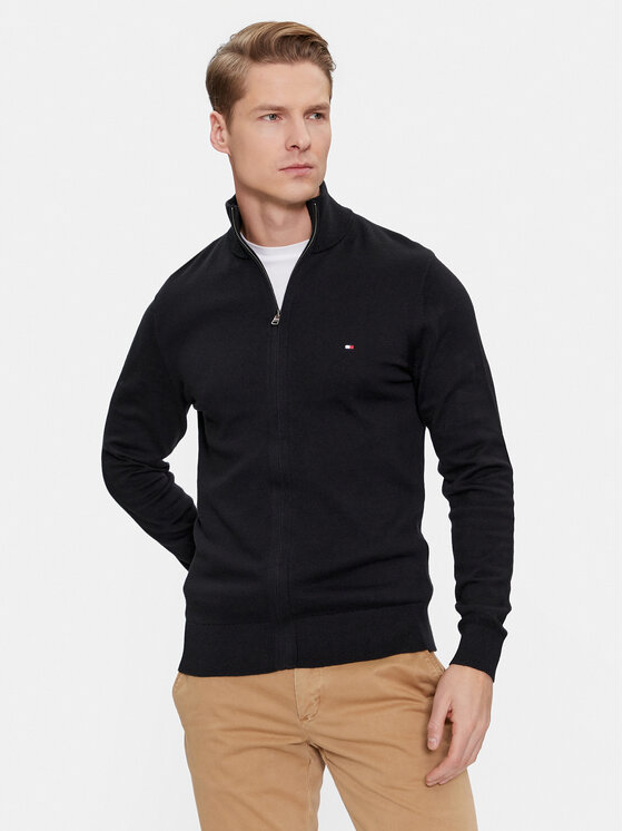 Tommy Hilfiger Cardigan MW0MW28050 Negru Regular Fit