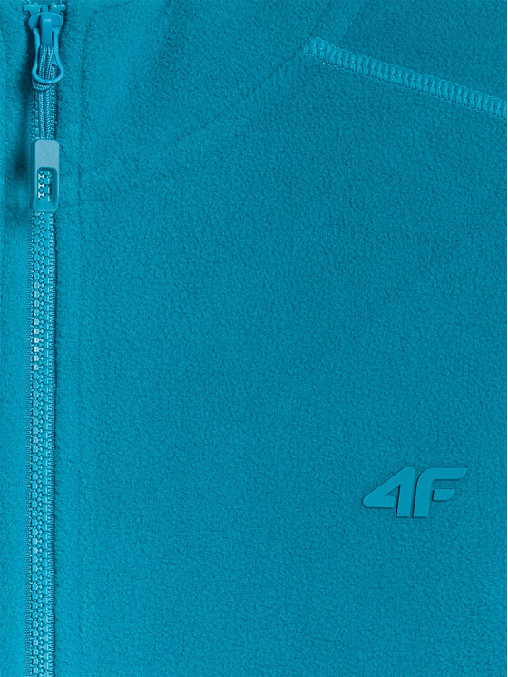 4F 4F Bluza BASIC+ Turkusowy Slim Fit