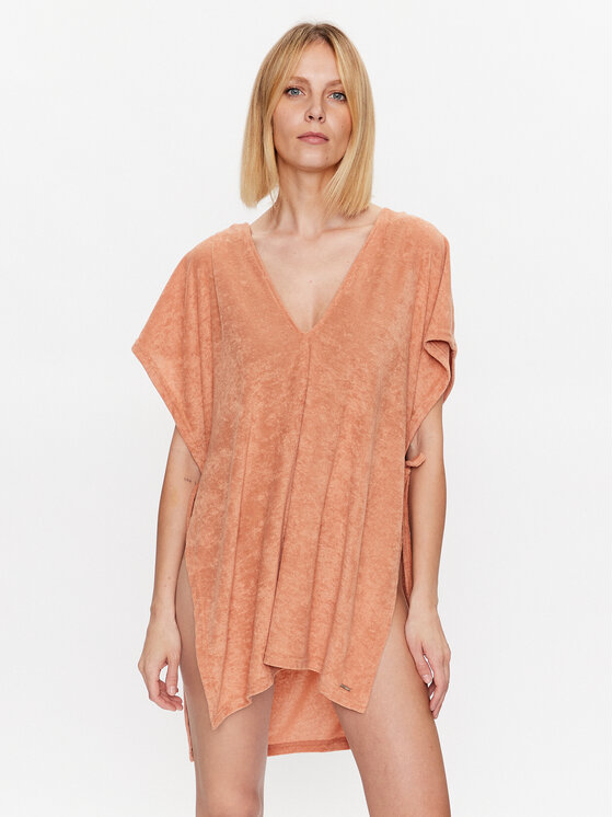 Roxy Plážové šaty ERJX603339 Oranžová Relaxed Fit