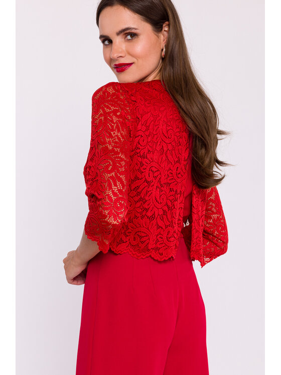 Stylove Stylove Kombinezon S381 Czerwony Ladies Fit