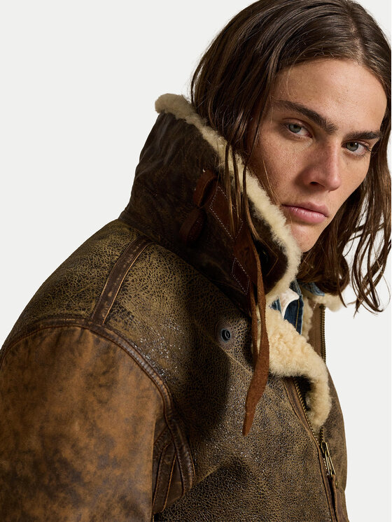 Polo Ralph Lauren Polo Ralph Lauren Lederjacke 710939176001 Braun Regular Fit
