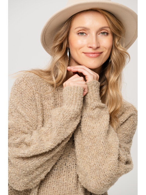 blue shadow blue shadow Sweter Bonzay Beżowy Regular Fit