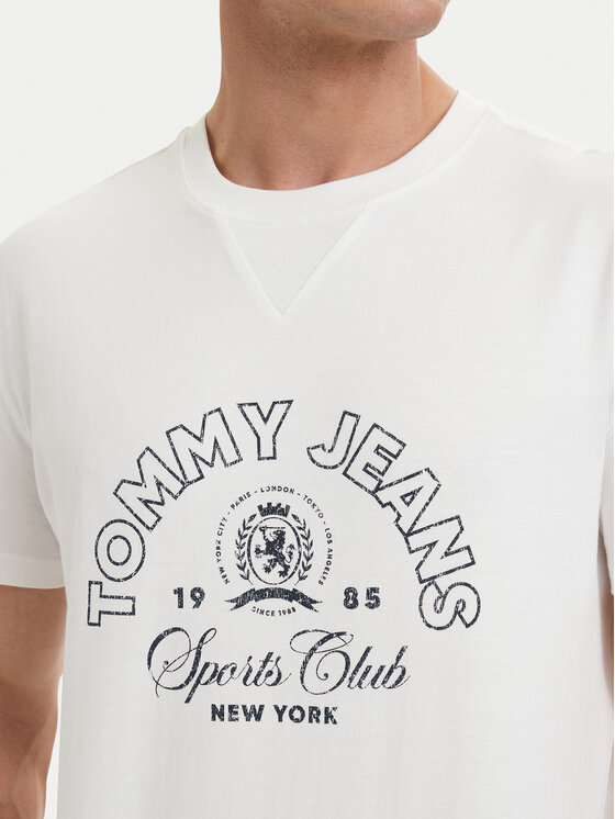 Tommy Jeans Tommy Jeans Тишърт DM0DM23175 Бял Regular Fit