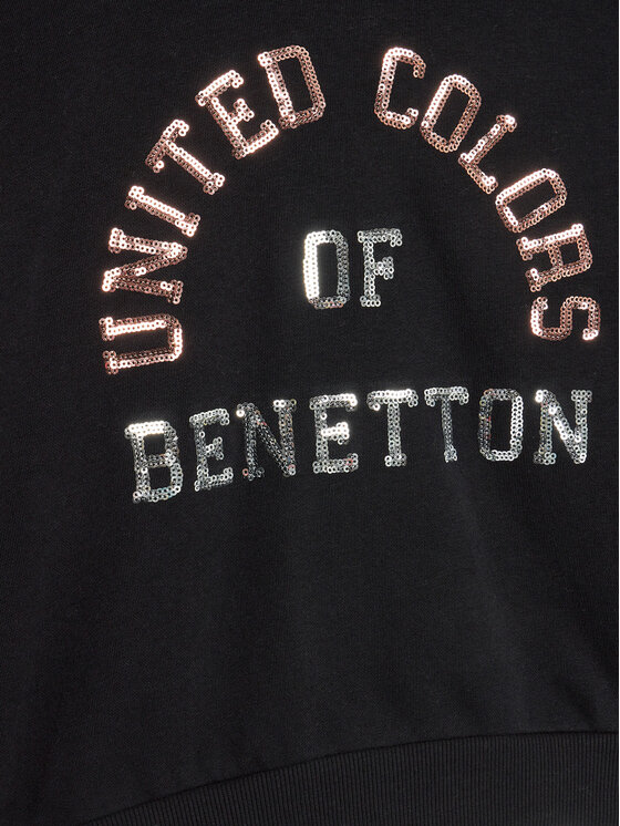 United Colors Of Benetton United Colors Of Benetton Majica dugih rukava 39M2C203W Crna Regular Fit