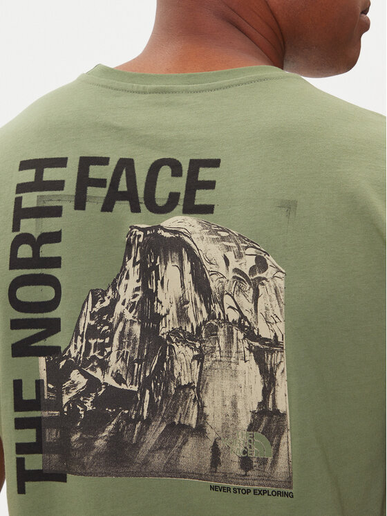 The North Face The North Face Majica Half Dome Photo NF0A8EE9 Zelena Regular Fit