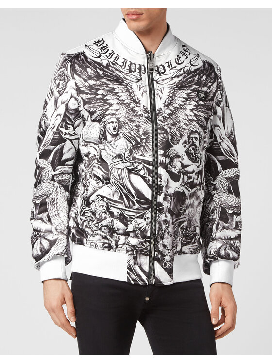 PHILIPP PLEIN PHILIPP PLEIN Vatovaná bunda 3391 Biela Regular Fit