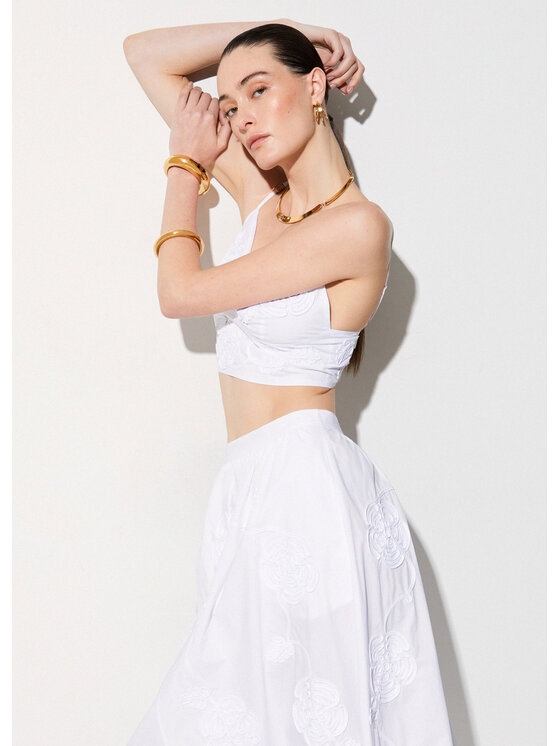 Liu Jo Liu Jo Spódnica midi CA6178T039A11111 Biały Regular Fit