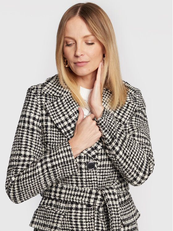Cappotto di lana 222-GSET Multicolore Regular Fit