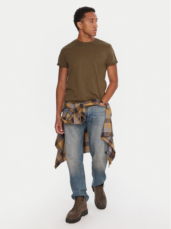 G-Star Raw G-Star Raw T-shirt Lash D16396-2653 Kaki Regular Fit