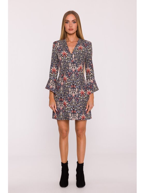 Made of Emotion Made of Emotion Sukienka letnia M877 Czarny Modern Fit