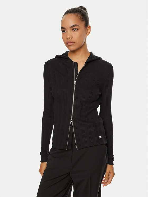 Calvin Klein Jeans Calvin Klein Jeans Strickjacke Variegated J20J223550 Schwarz Slim Fit