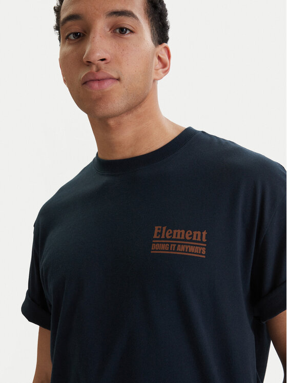 Element Element T-krekls Anyways ELYZT00568 Tumši zils Relaxed Fit