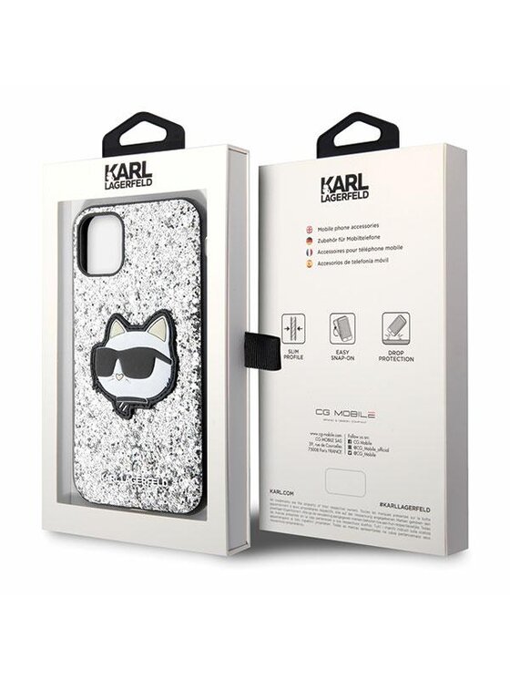 KARL LAGERFELD KARL LAGERFELD Etui na telefon iPhone 11 Srebrny
