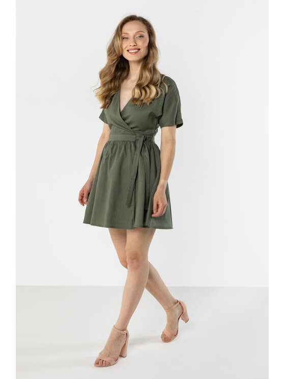 Awama Awama Sukienka letnia A769 Khaki